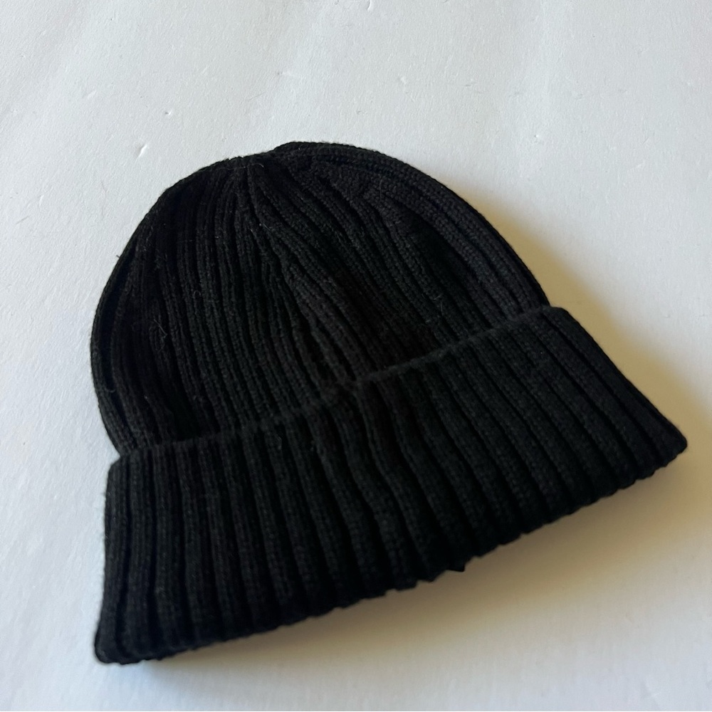 STEWART OF SCOTLAND MENS WOOL AND ACRYLIC KNIT BEANIE BLACK OS NWOT